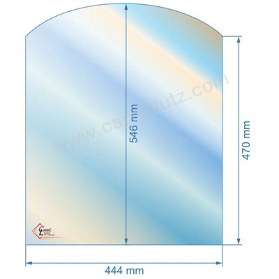 00228  00001307850 - Vitre réfractaire Vitrocéramique 444x546x470 Godin  144,80 €