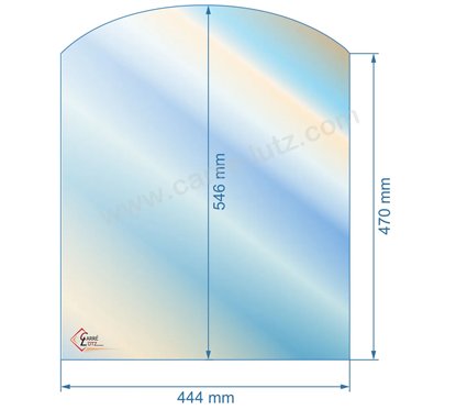 00228  00001307850 - Vitre réfractaire Vitrocéramique 444x546x470 Godin  144,80 €