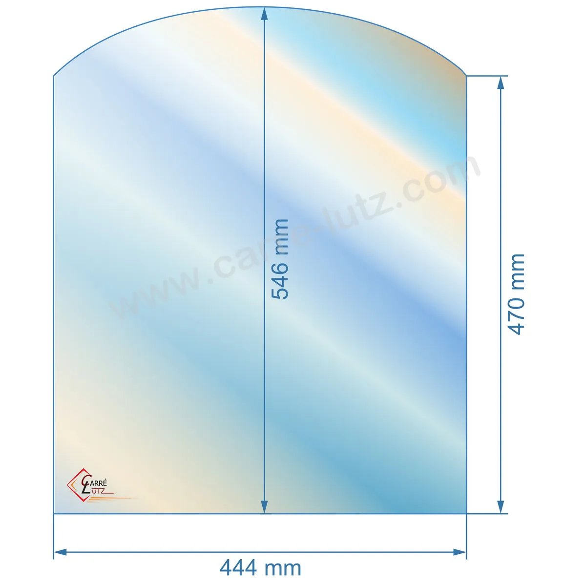 00228  00001307850 - Vitre réfractaire Vitrocéramique 444x546x470 Godin  144,80 €