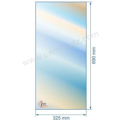 00230  00001307818 - Vitre réfractaire Vitrocéramique 690x325 de pôele Godin  121,00 €