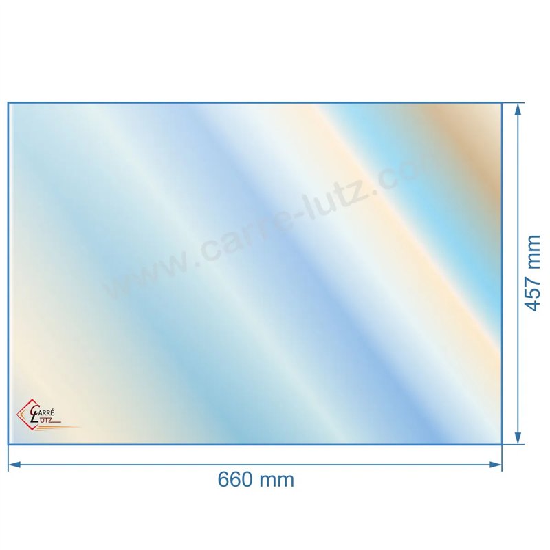 verre réfractaire Vitrocéramique 660x457 d' insert Godin 3175