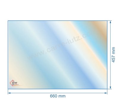 00232  verre réfractaire Vitrocéramique 660x457 d' insert Godin 3175 156,50 €