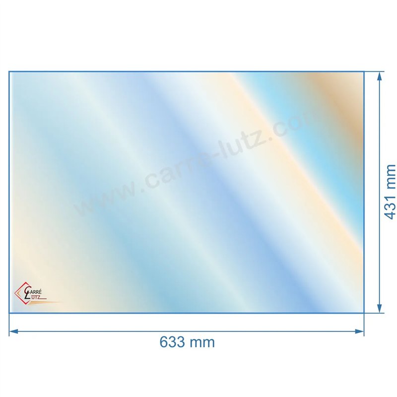 verre réfractaire Vitrocéramique 633x431 d' insert Godin 3170