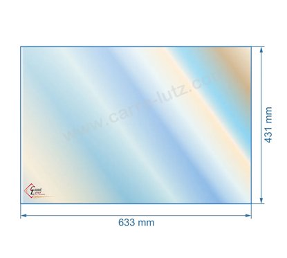 00233  verre réfractaire Vitrocéramique 633x431 d' insert Godin 3170 143,30 €