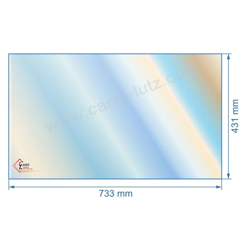 00234  verre réfractaire Vitrocéramique 733x431 d' insert Godin 3182 163,10 €