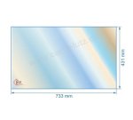 00234  verre réfractaire Vitrocéramique 733x431 d' insert Godin 3182 163,10 €