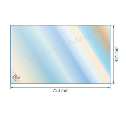 00234  verre réfractaire Vitrocéramique 733x431 d' insert Godin 3182 163,10 €