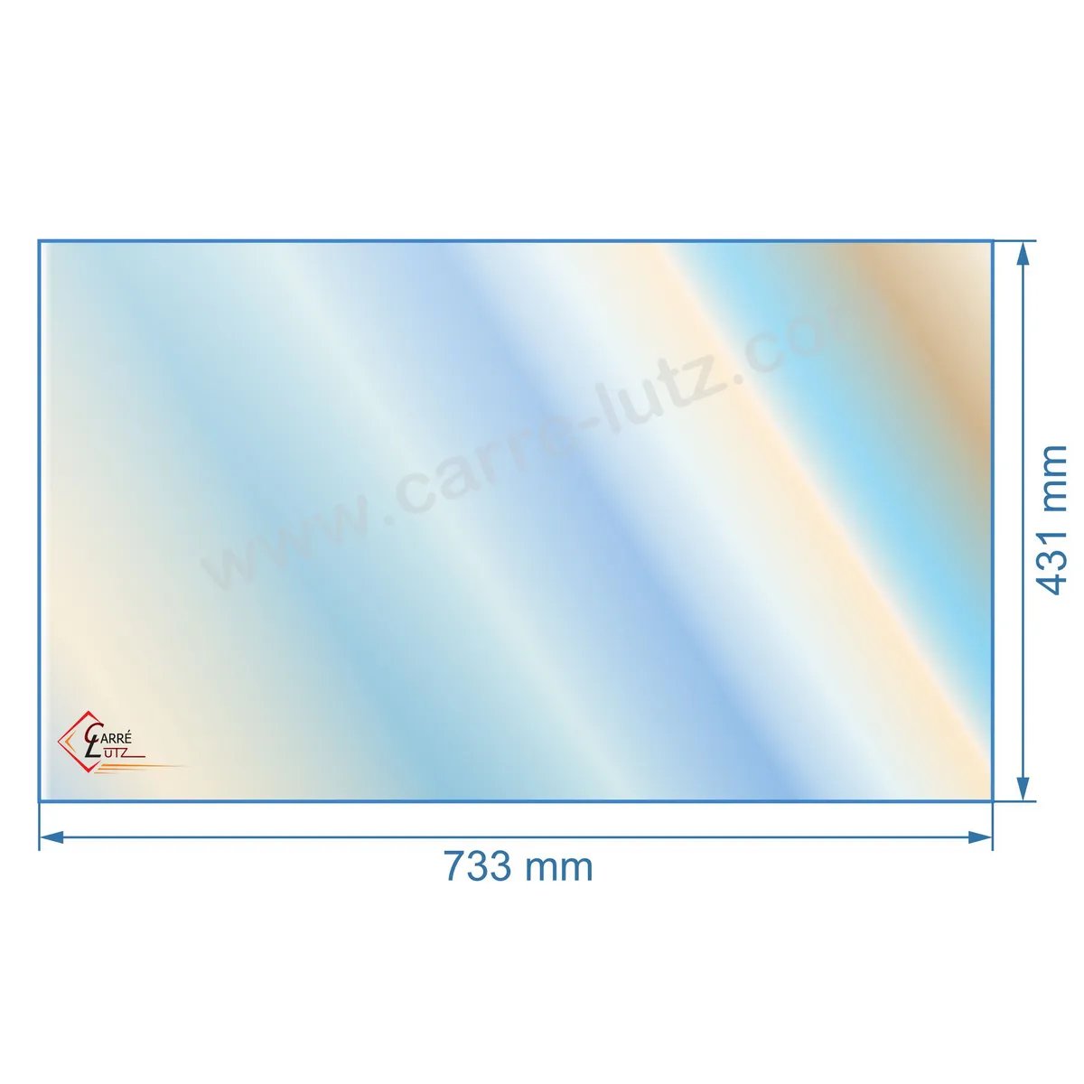00234  verre réfractaire Vitrocéramique 733x431 d' insert Godin 3182 163,10 €