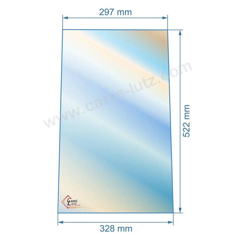 00236  00001307906 - verre réfractaire Vitrocéramique 522X328/297 Godin 104,40 €