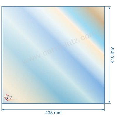 00238  00001307564 - verre réfractaire Vitrocéramique 435x410 de foyer Godin 91,90 €