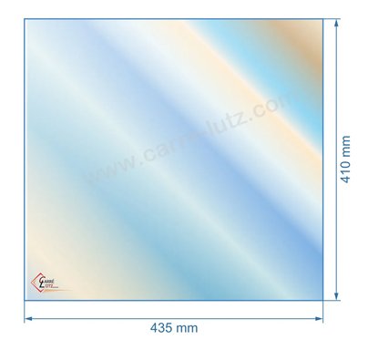 00238  00001307564 - verre réfractaire Vitrocéramique 435x410 de foyer Godin 91,90 €