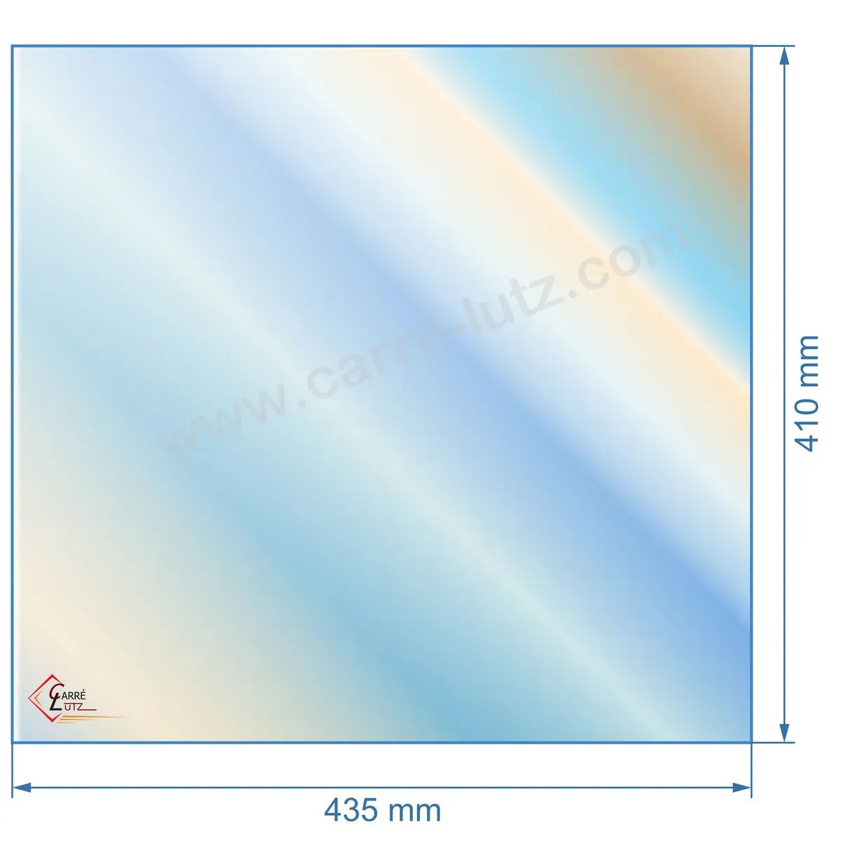 00238  00001307564 - verre réfractaire Vitrocéramique 435x410 de foyer Godin 75,40 €