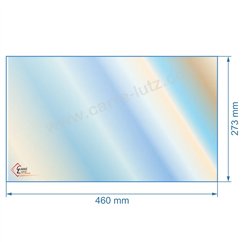 00239  00001308433 - Vitre réfractaire Vitrocéramique 460x273 mm de poêle Godin 388117 75,70 €
