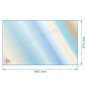 00001308433 - Vitre réfractaire Vitrocéramique 460x273 mm de poêle Godin 388117
