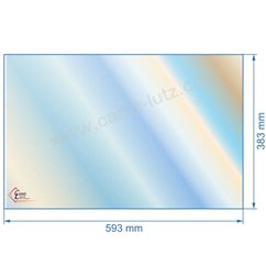 00240  CH186903177 - Vitre réfractaire Vitrocéramique 593x383 mm Godin 3276 3277 117,40 €