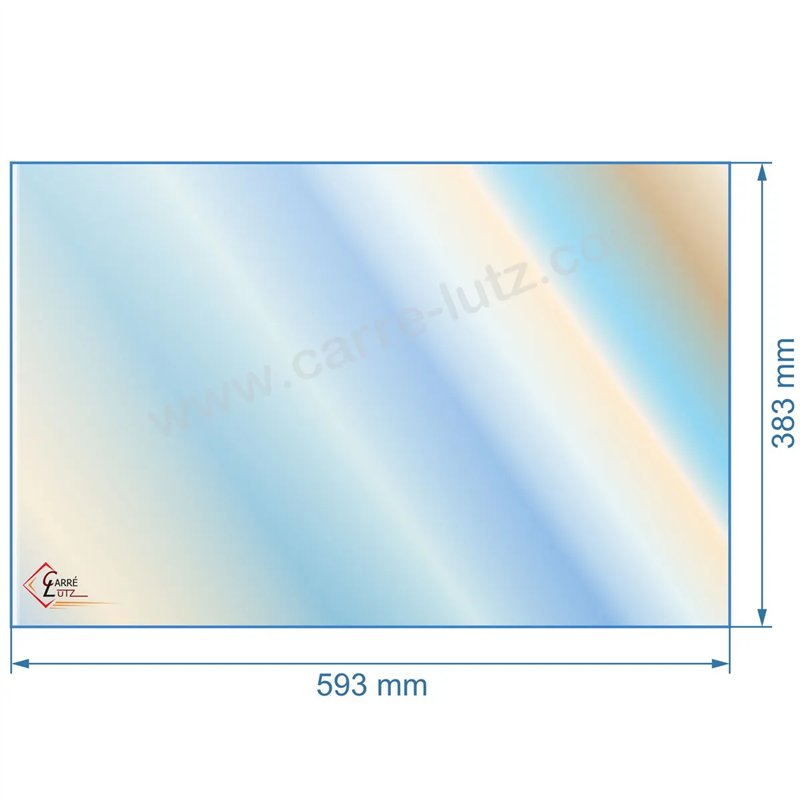 00240  CH186903177 - Vitre réfractaire Vitrocéramique 593x383 mm Godin 3276 3277 117,40 €