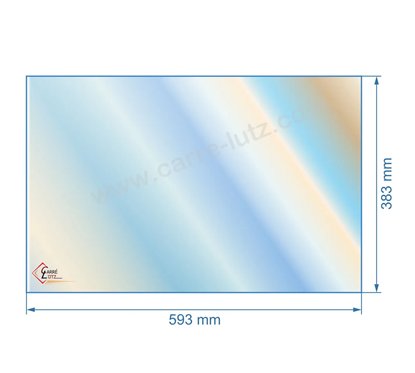 CH186903177 - Vitre réfractaire Vitrocéramique 593x383 mm Godin 3276 3277