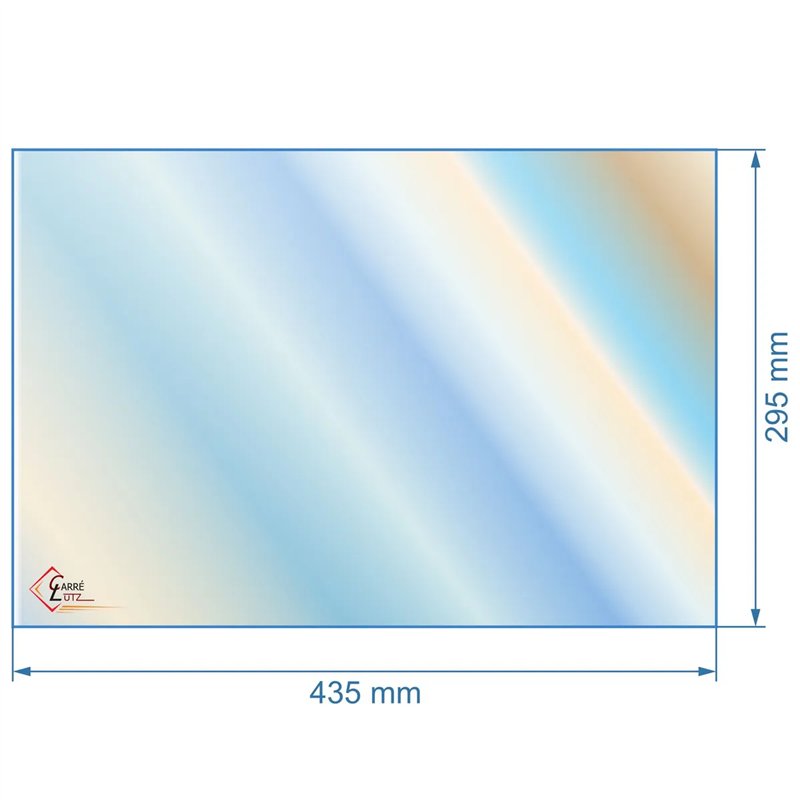 00241   0001307634 - Vitre réfractaire Vitrocéramique 435x295 mm de poêle   Godin 67,70 €