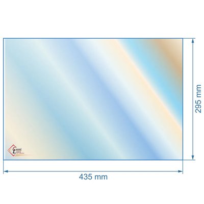 00241   0001307634 - Vitre réfractaire Vitrocéramique 435x295 mm de poêle   Godin 67,70 €