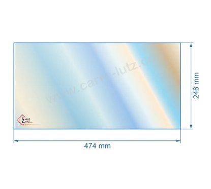 00242  00001307731  - Vitre réfractaire Vitrocéramique 474x246 mm Godin 665101 57,30 €