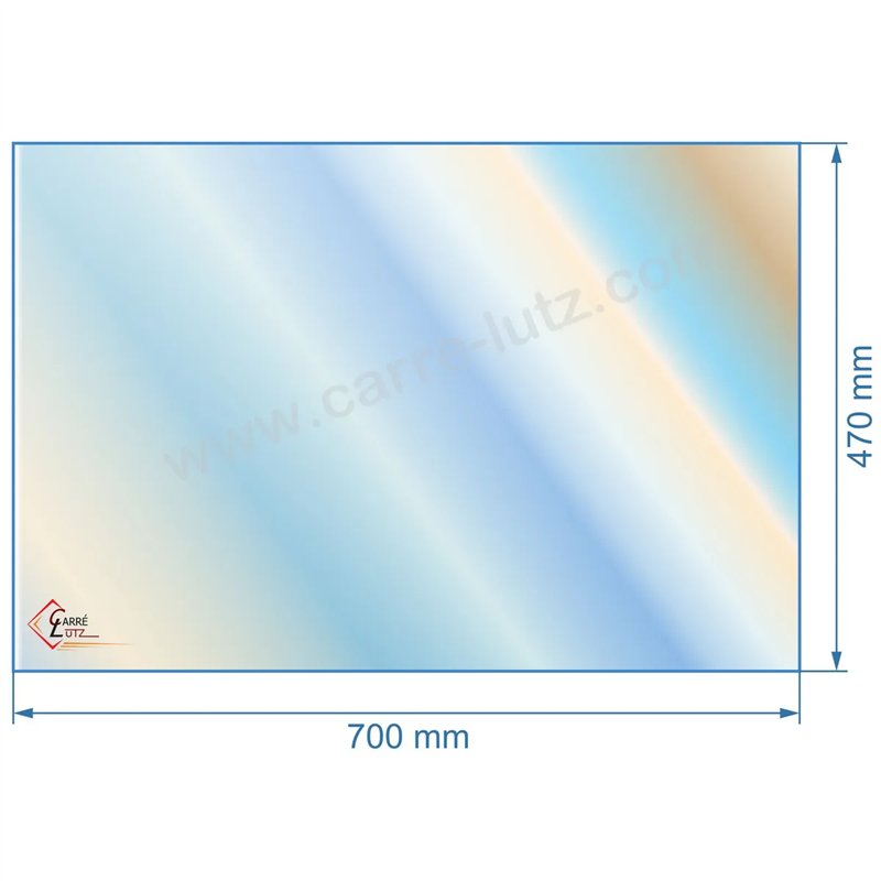 00243  18690660145000 - Vitre réfractaire Vitrocéramique 700x470 Godin  182,60 €