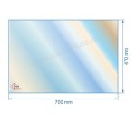00243  18690660145000 - Vitre réfractaire Vitrocéramique 700x470 Godin  182,60 €