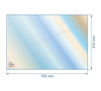 00243  18690660145000 - Vitre réfractaire Vitrocéramique 700x470 Godin  182,60 €