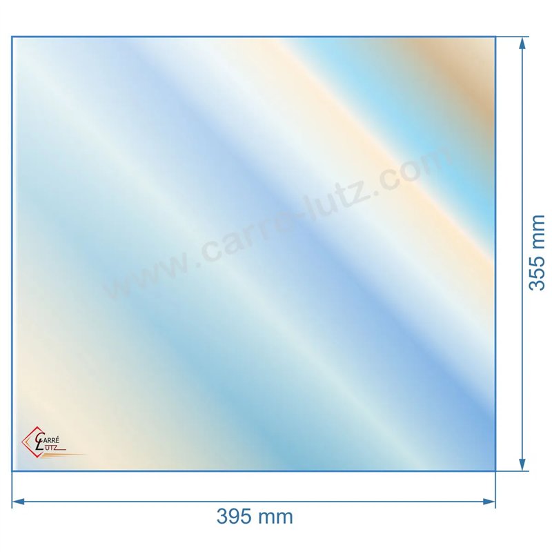 00245  00001306216 - Vitre réfractaire Vitrocéramique 395x355 de poêle Godin 72,50 €