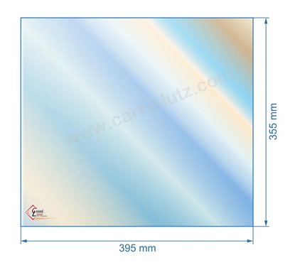 00245  00001306216 - Vitre réfractaire Vitrocéramique 395x355 de poêle Godin 72,50 €