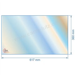 00001306042 - Vitre réfractaire Vitrocéramique 617x360mm d insert godin 3257