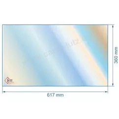 00001306042 - Vitre réfractaire Vitrocéramique 617x360mm d insert godin 3257