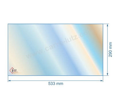 00248  P0046330 - Vitre réfractaire Vitrocéramique 533X290 mm de foyer Deville 78,30 €