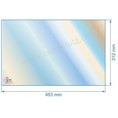 00249  AXDV50908 - Vitre réfractaire Vitrocéramique 493X312mm de foyer Deville 77,90 €