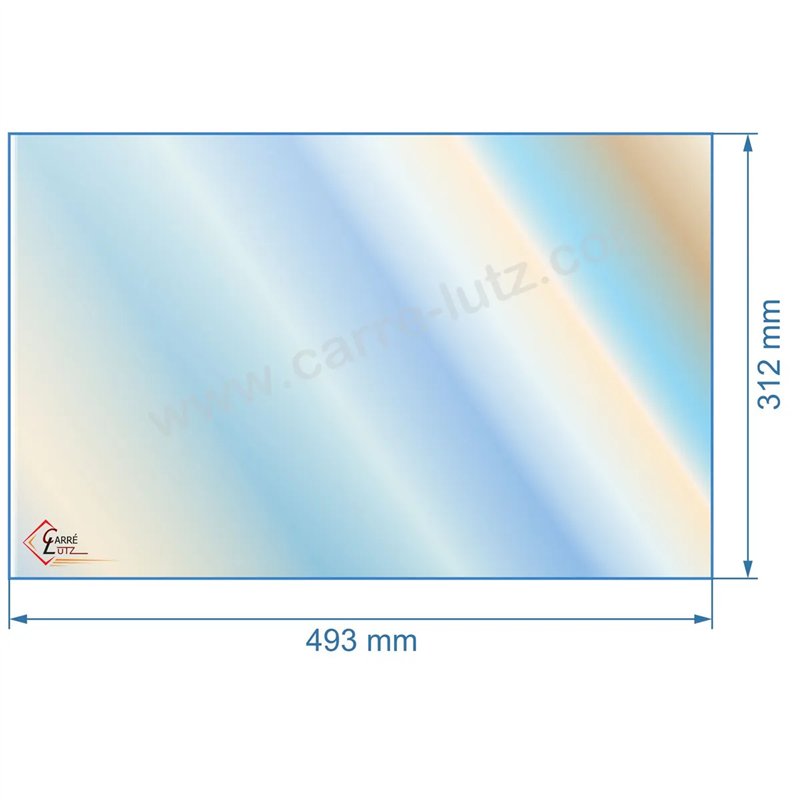 00249  AXDV50908 - Vitre réfractaire Vitrocéramique 493X312mm de foyer Deville 77,90 €