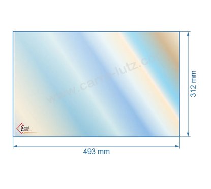 00249  AXDV50908 - Vitre réfractaire Vitrocéramique 493X312mm de foyer Deville 77,90 €