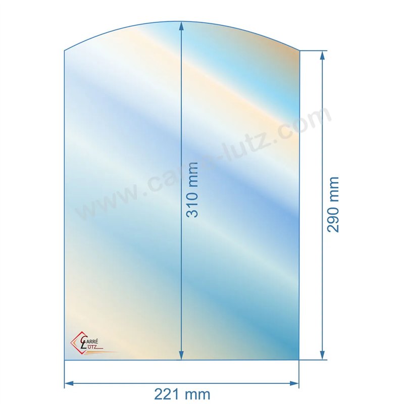 00305  00001310890 - verre réfractaire Vitrocéramique 310x290/221 Godin 1024370 98,90 €