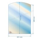 00305  00001310890 - verre réfractaire Vitrocéramique 310x290/221 Godin 1024370 98,90 €