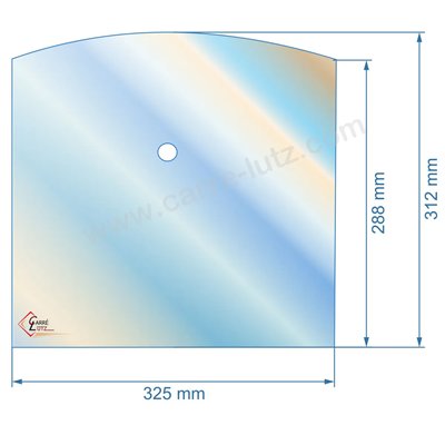 00306  1523100 - verre réfractaire Vitrocéramique 325x310/288 Percée Godin  75,90 €
