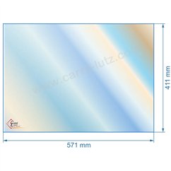 00317  188816 - Vitre réfractaire Vitrocéramique 571x411 mm Franco-Belge 115,70 €