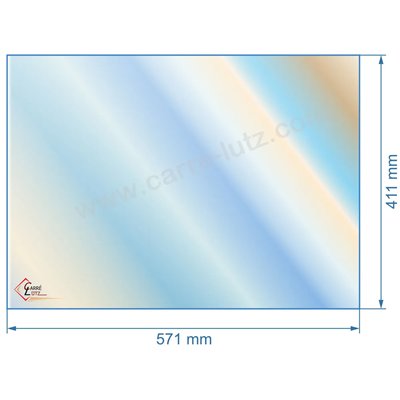 00317  188816 - Vitre réfractaire Vitrocéramique 571x411 mm Franco-Belge 99,20 €