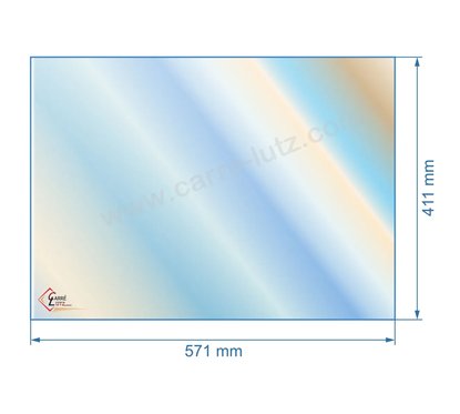 00317  188816 - Vitre réfractaire Vitrocéramique 571x411 mm Franco-Belge 115,70 €