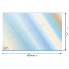00318  188810 - Vitre réfractaire Vitrocéramique 550x345 mm Franco-Belge 92,50 €