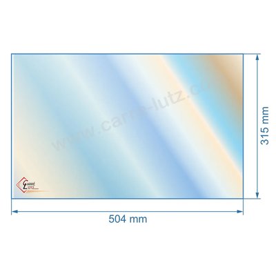 00319  188814 Vitre réfractaire Vitrocéramique 504x315 mm Franco-Belge 80,00 €