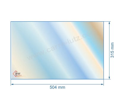 00319  188814 Vitre réfractaire Vitrocéramique 504x315 mm Franco-Belge 80,00 €