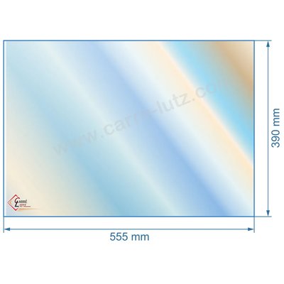 00320  188849 - Vitre réfractaire Vitrocéramique 555x390 mm Franco-Belge 108,00 €