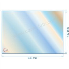00321  188801 - Vitre réfractaire Vitrocéramique 643x447 mm Franco-Belge 144,00 €