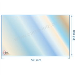 00322  188852 - Vitre réfractaire Vitrocéramique 743x448 mm Franco-Belge 157,20 €