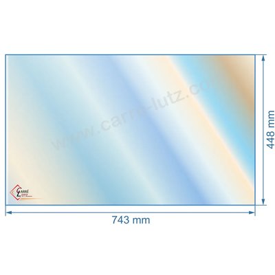 00322  188852 - Vitre réfractaire Vitrocéramique 743x448 mm Franco-Belge 140,70 €