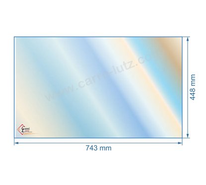 00322  188852 - Vitre réfractaire Vitrocéramique 743x448 mm Franco-Belge 157,20 €