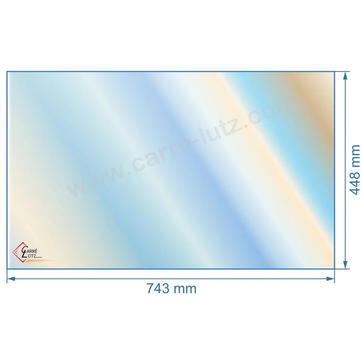 00322  188852 - Vitre réfractaire Vitrocéramique 743x448 mm Franco-Belge 140,70 €